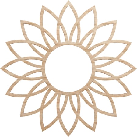 Ekena Millwork Daisy Wood Fretwork Pierced Ceiling Medallion, Alder, 22"OD x 7 5/8"ID x 3/8"T CMWP22X22X0375DAAL